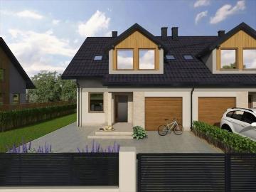 Nowoczesny dom bliźniaczy 155 m² z dużym ogrodem
