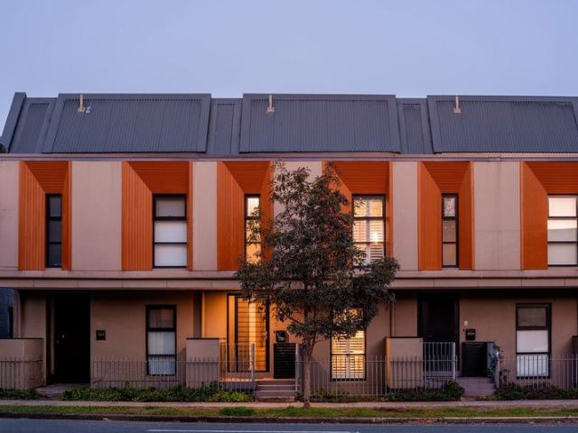 A designer family sized terrace with city views