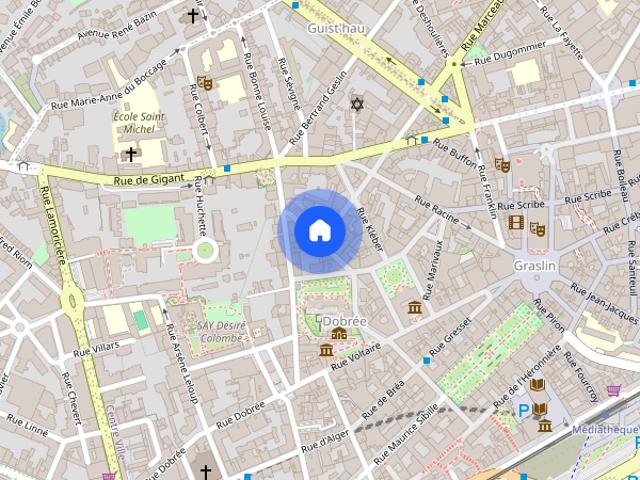 A LOUER NANTES DOBREE T2 AVEC PARKING EN SOUS SOL