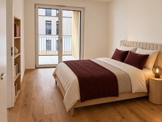 A louer à Duillier Appartement neuf de 2.5 pièces avec grand balcon couvert