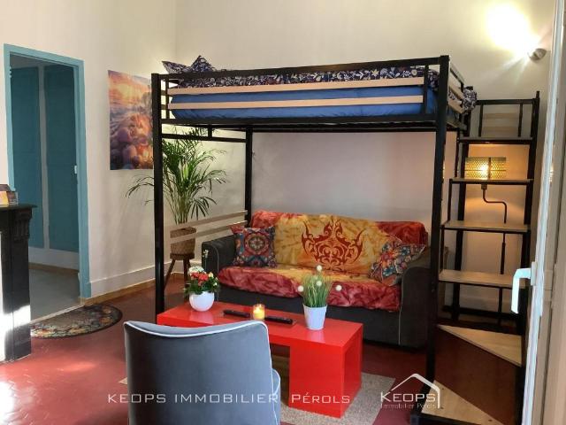 A LOUER Appartement T1 meublé à Pérols, location 10 mois
