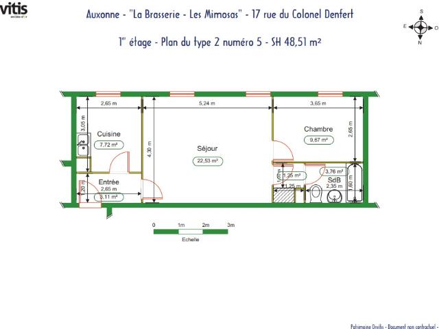 À louer Appartement T2 à Auxonne