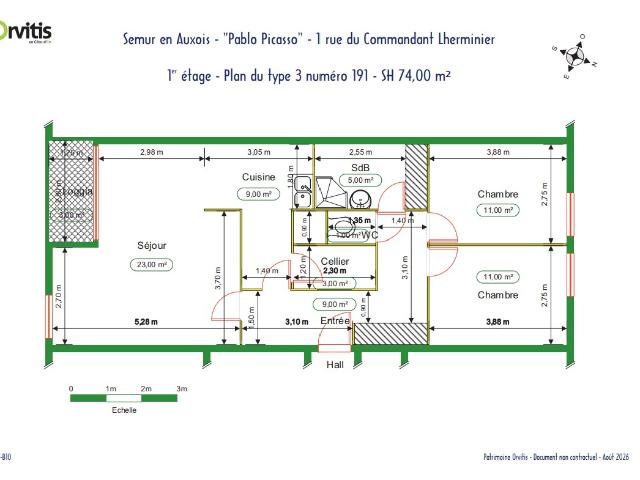 À louer Appartement T3 à Semur en Auxois