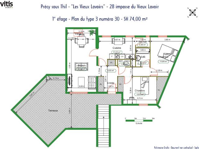 À louer Appartement T3 à Précy sous Thil