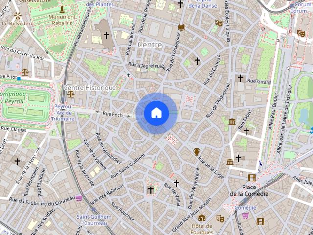A louer appartement trois pièces Meublé Lattes