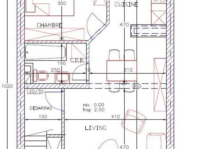A louer appartement 1 ch. au rez proche centre ville