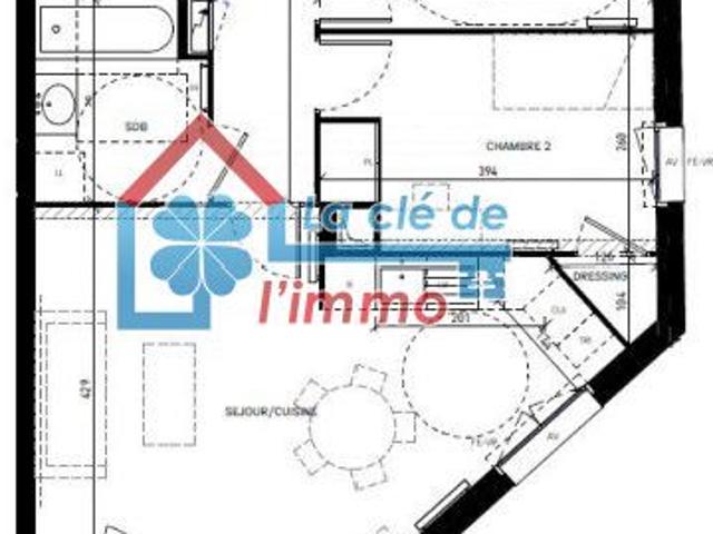 A LOUER F3 + BALCON + 2 PARKINGS