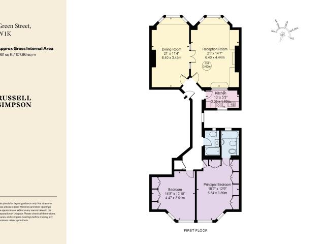 A refined two bedroom apartment on the first floor of an elegant red brick townhouse in the heart of Mayfair