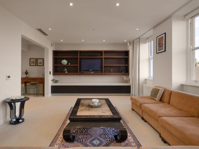 A two bedroom penthouse duplex with direct lift access on Cadogan Square