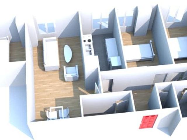 À Tourville la Rivière: grand appartement T3 en location