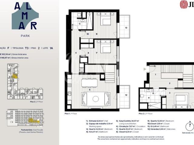à venda Apartamento de alto padrão de 149 m2, Almada, Setúbal