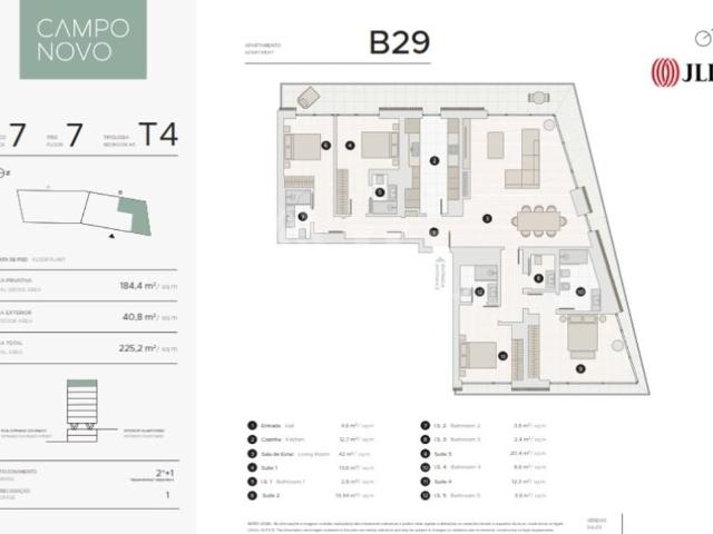 à venda Apartamento de alto padrão de 186 m2, Lisboa, Portugal