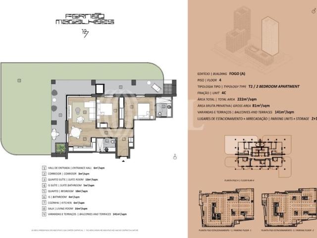 à venda Apartamento de alto padrão de 81 m2, Porto, Portugal