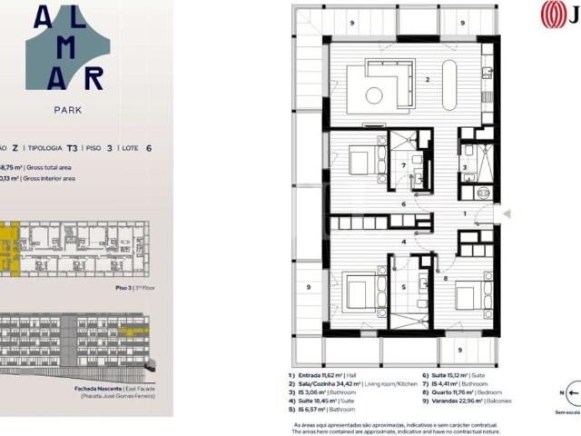 à venda Apartamento de luxo de 130 m2, Almada, Setúbal