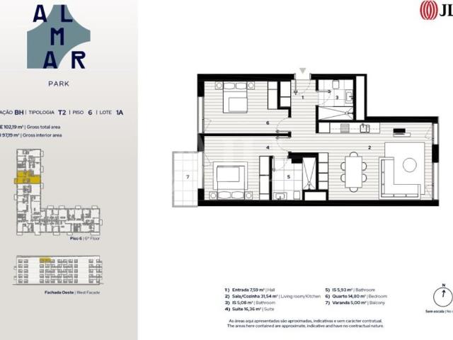 à venda Apartamento de luxo de 97 m2, Almada, Portugal