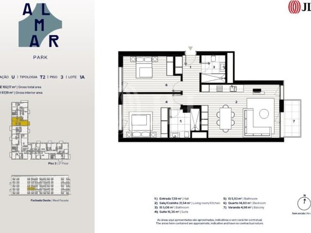 à venda Luxuoso apartamento de 97 m2, Almada, Portugal