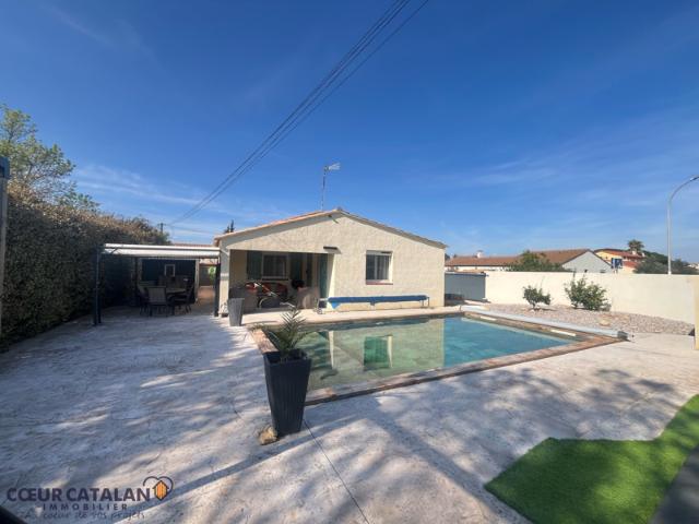 A VENDRE THUIR VILLA 4 FACES PLAIN PIED PISCINE