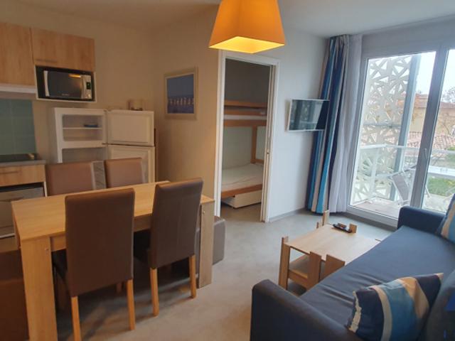 À VENDRE: APPARTEMENT 2 PIÈCES + CABINE AU CAP D'AGDE QUA
