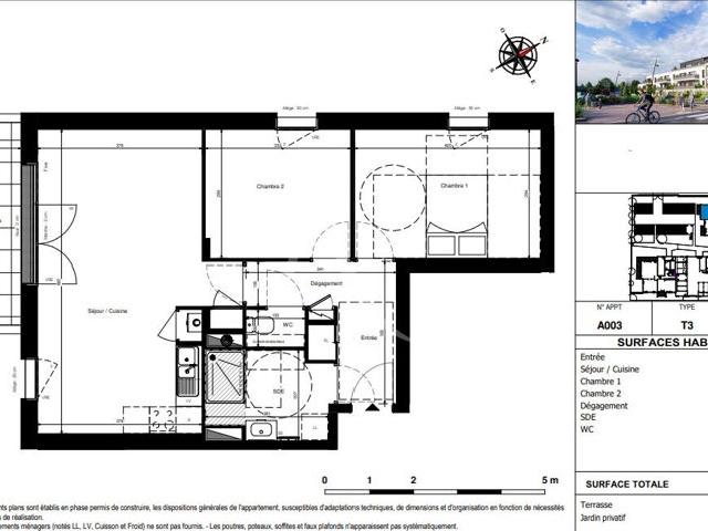 A VENDRE Appartement de type 3 avec jardin Disponible de suite