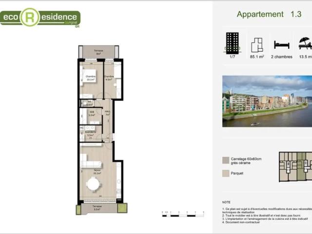 à vendre Appartement Liège Quai de Rome