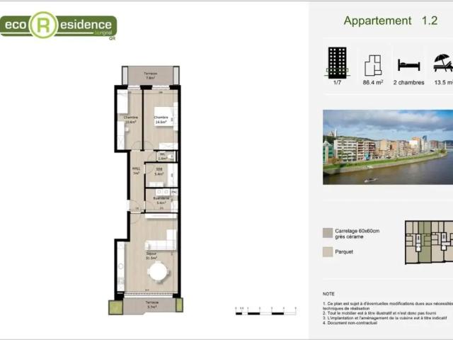 à vendre Appartement Liège Quai de Rome