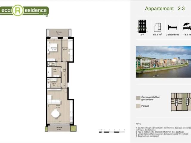 à vendre Appartement Liège Quai de Rome