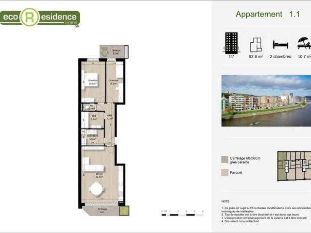 à vendre Appartement Liège Quai de Rome