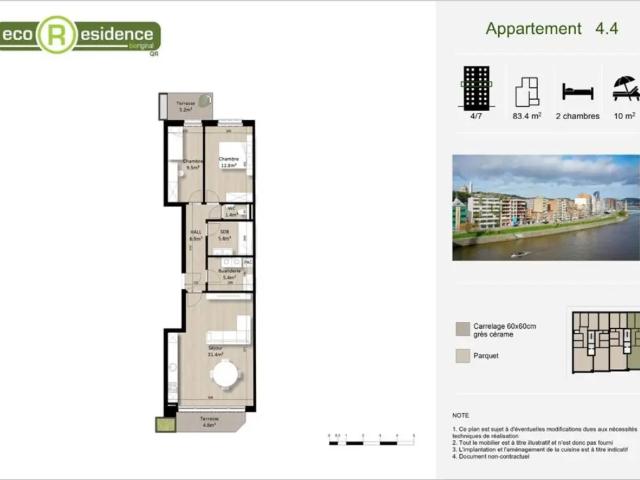 à vendre Appartement Liège Quai de Rome