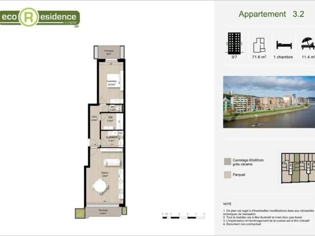 à vendre Appartement Liège Quai de Rome