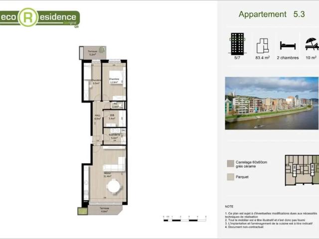 à vendre Appartement Liège Quai de Rome