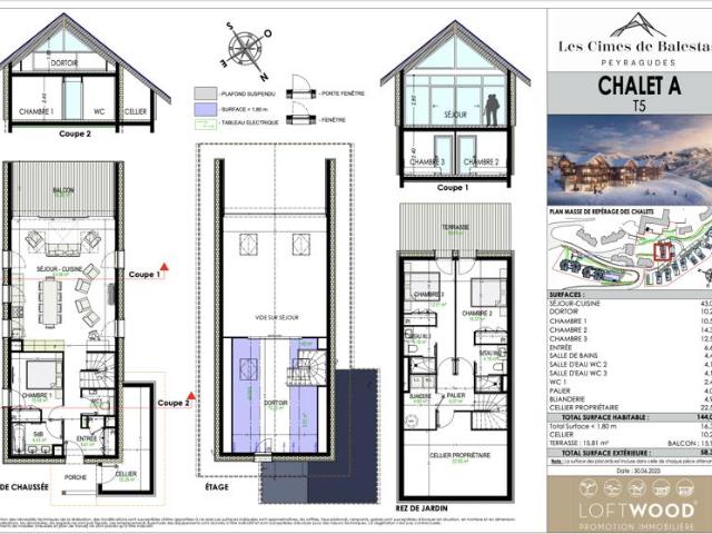 À vendre CHALET HAUT DE GAMME À PEYRAGUDES 144 m2 Bal