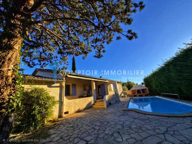 À VENDRE Dept 30 MONS. Villa 3 chambres + jardin+ double garage + Piscine