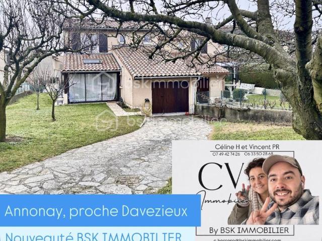 À VENDRE – Maison 95 m² avec jardin – Annonay