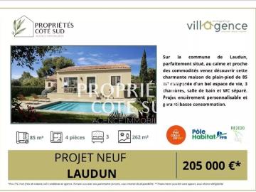 À vendre Maison neuve de plain pied à Laudun 30290