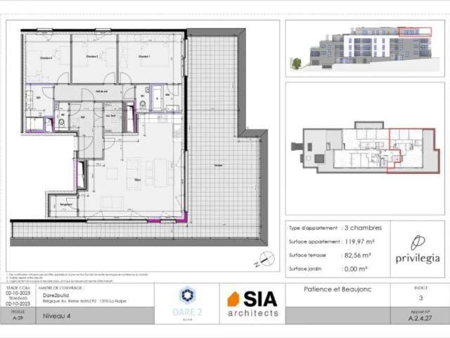 à vendre Penthouse Liège Rue de la Bure aux Femmes
