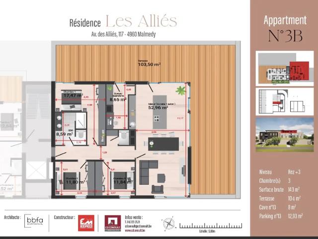 à vendre Penthouse Malmedy Avenue des Alliés