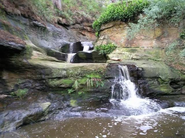 A Waterfall Along a Quiet Country Road