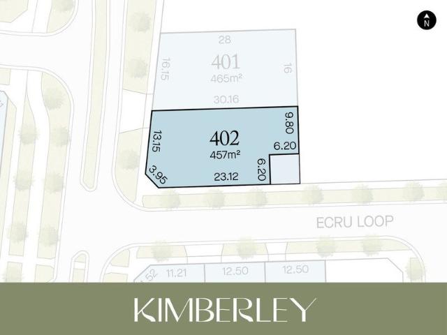 A well located 457m² lot just minutes from the future Club Kimberley, Salesian College and nearby parklands
