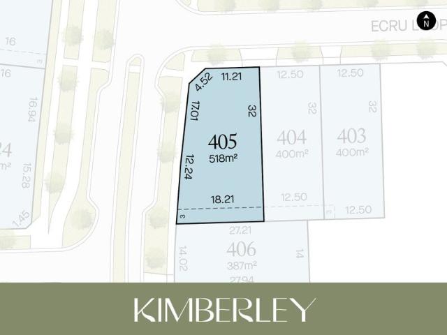 A well located 518m² corner lot in the heart of the brand new Kimberely Estate, near the future Club Kimberley, Salesian College and nearby parklands