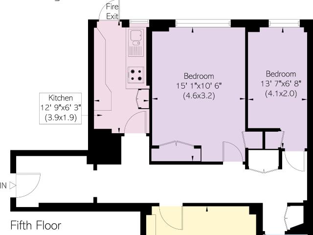 A newly redecorated two bedroom apartment on the fifth floor of this distinguished Chelsea address