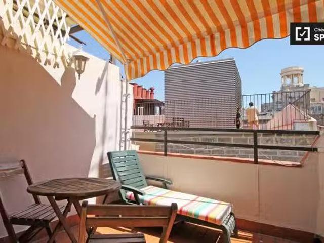 Encantador Acogedor estudio con balcón en alquiler en Barri Gò.