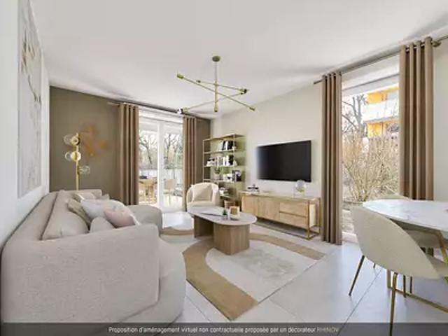 achat appartement, 45.59 m² terrasse parking