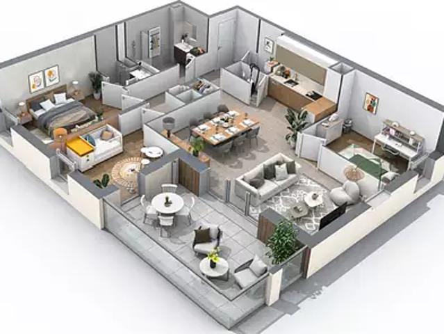 Achat appartements Domène t3 RT 2012