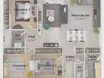 Achat maisons Lavilledieu 4 pièces