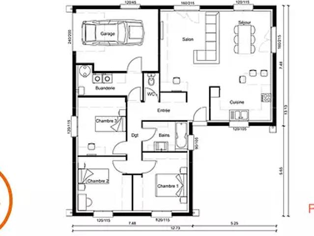 Achat maisons Lerrain 5 pièces