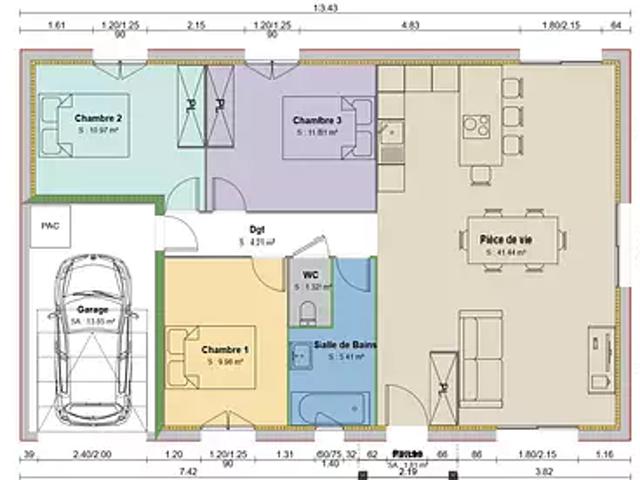 Achat maisons Toussieu 4 pièces