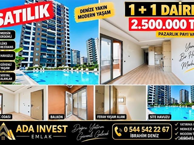 ACİL SATILIK MERSİN ERDEMLİ ARPAÇBAHŞİŞTE HAVUZLU LÜKS 1+1 RE
