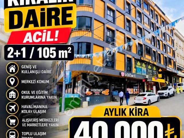 Acil Kiralık 2+1 Daire 105 M² Merkezi Konumda