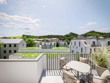 Abkühlen im hauseigenen Pool. Ihre Traumwohnung mit Terrasse oder Garten und Fernblick Nähe Maurer Wald PROVISIONSFREI !