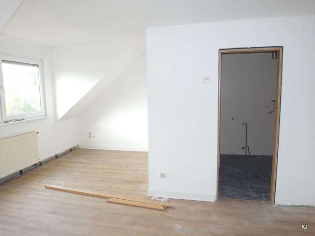 Ab Dez. 2026: Gemütliche 1 Zimmer Dachwohnung mit offener Küche, Laminatboden & neuem Bad mit Dusche